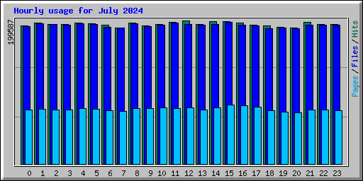 Hourly usage for July 2024