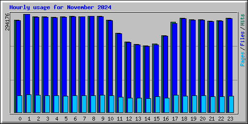 Hourly usage for November 2024