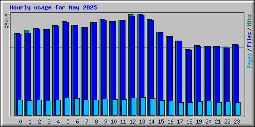 Hourly usage for May 2025
