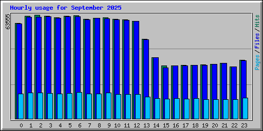 Hourly usage for September 2025