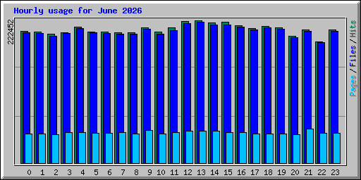 Hourly usage for June 2026