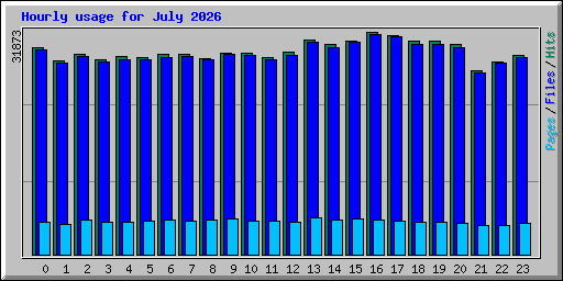 Hourly usage for July 2026