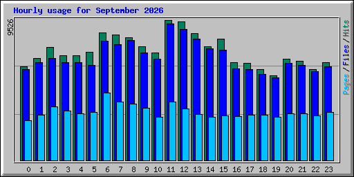 Hourly usage for September 2026